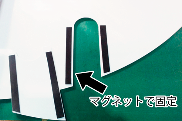 マグネットで固定
