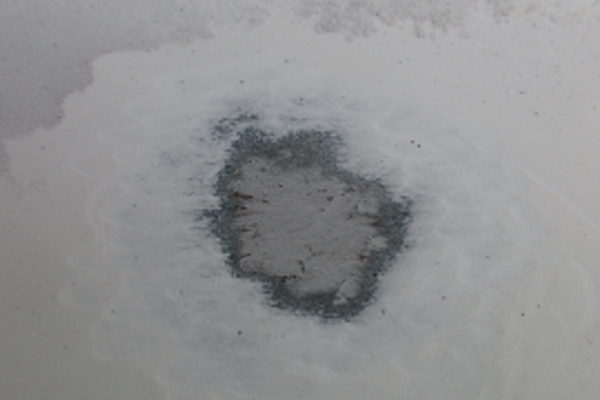 ライニングを削り取り錆を除去