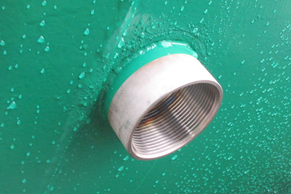 穴明け、65Aソケット溶接